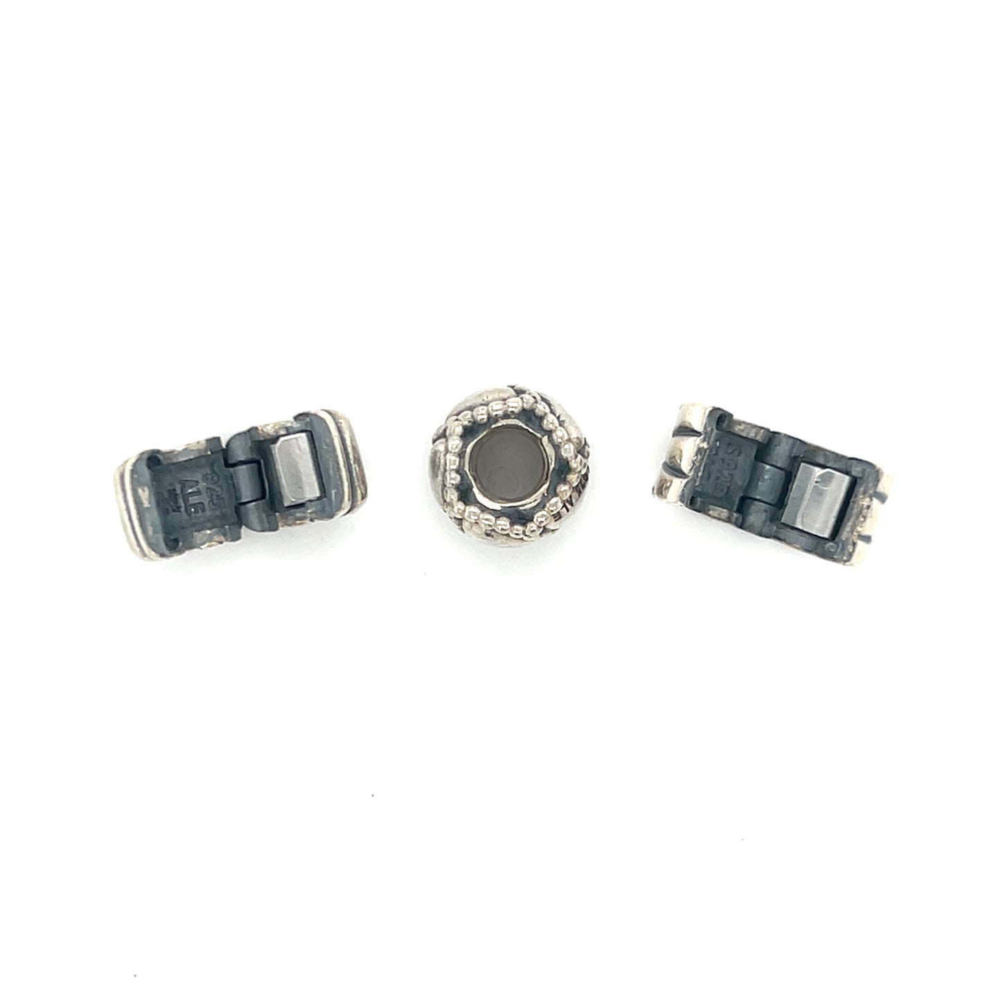 Authentic Pandora Heart & Locking Clip Bead Set (3 Beads)