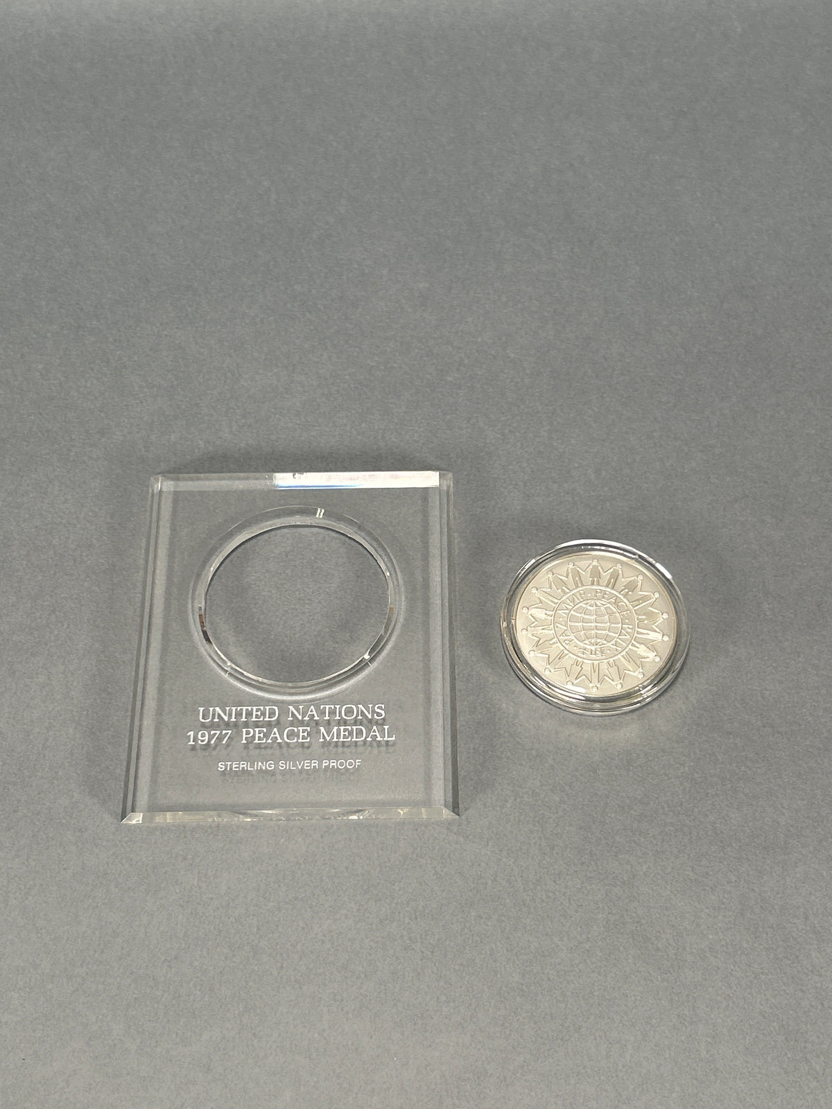 United Nations 1977 Peace Medal Sterling Silver Proof