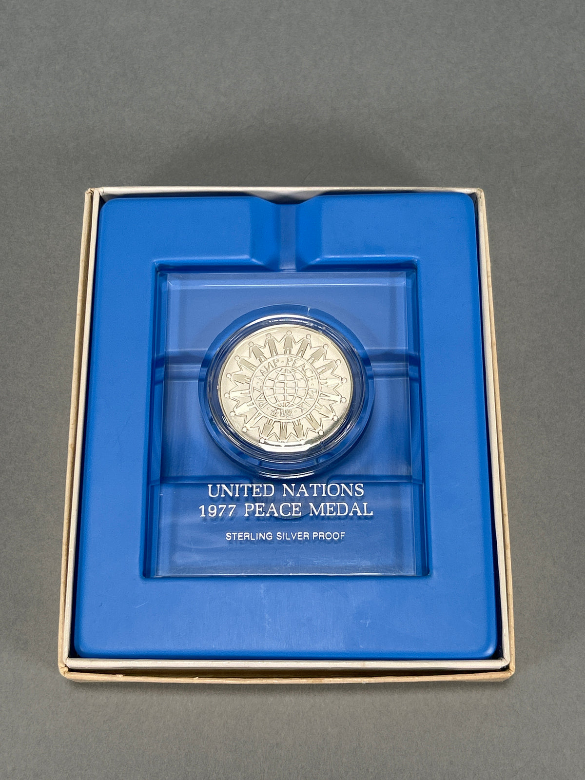 United Nations 1977 Peace Medal Sterling Silver Proof