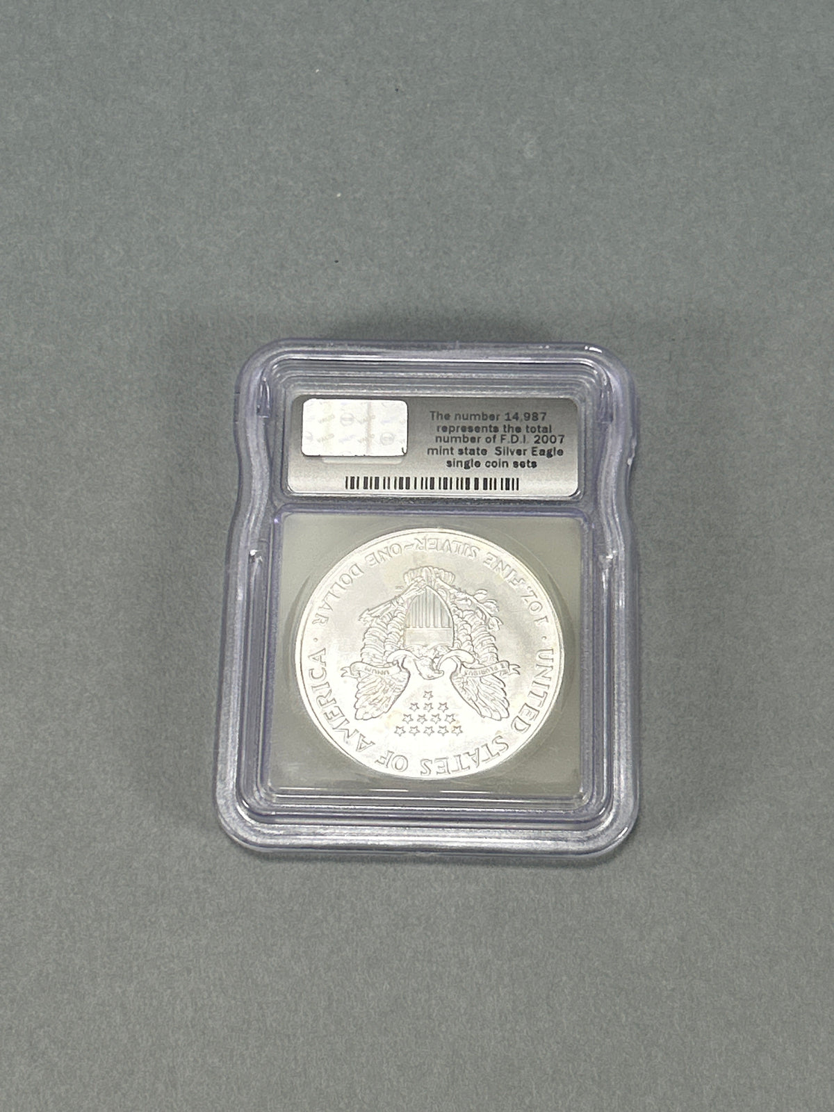 2007 Silver American Eagle ICG - MS70