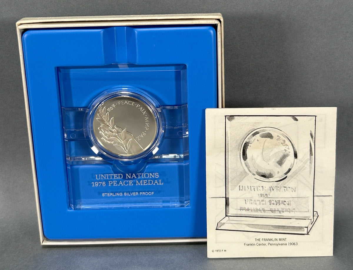 United Nations 1976 Peace Medal Sterling Silver Proof