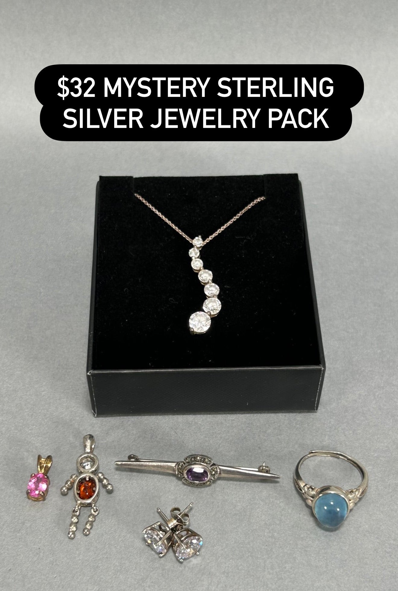 Mystery 925 Sterling Silver Jewelry Pack (Wearable Jewelry)