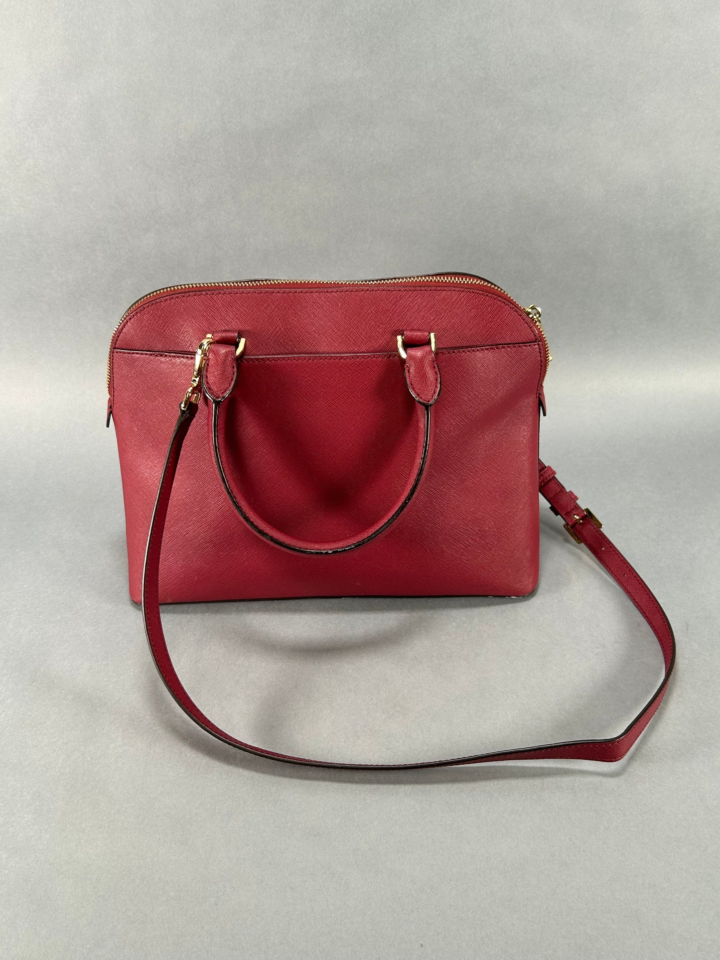 Michael Kors Cindy Saffiano Satchel Bag - Red