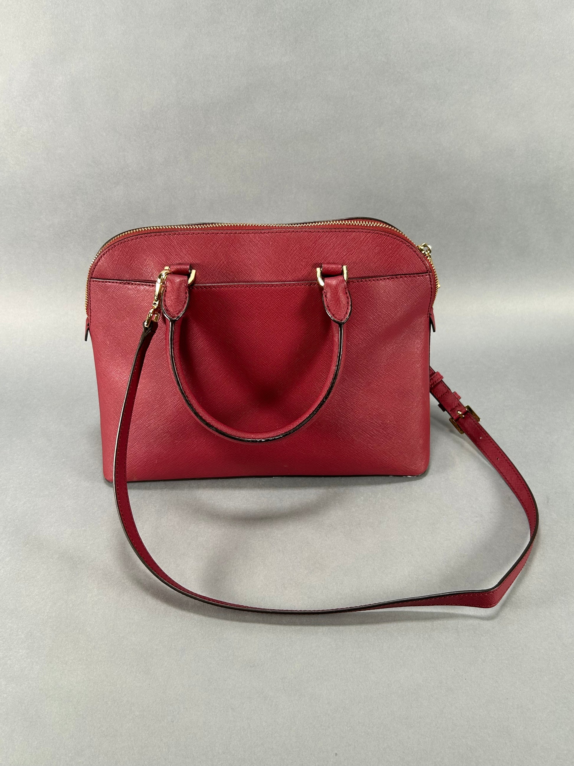 Michael Kors Cindy Saffiano Satchel Bag - Red