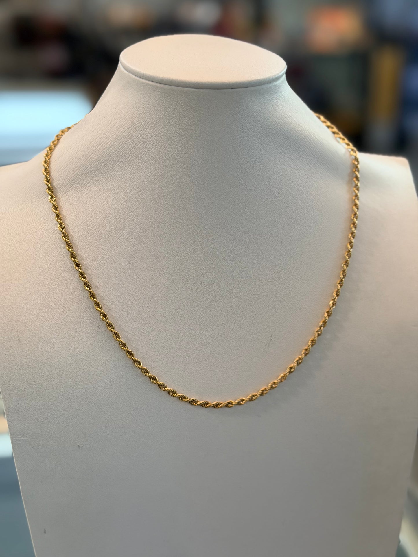 14K Yellow Gold 14K 9.1dwt 20” Rope Chain