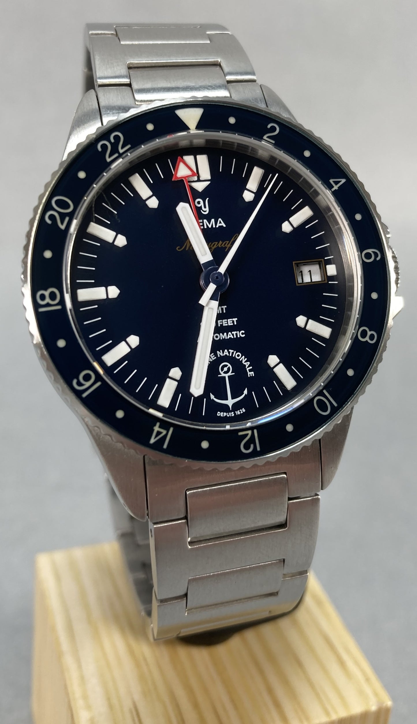YEMA Navy Graf Marine Nationale Gent's Automatic Wristwatch