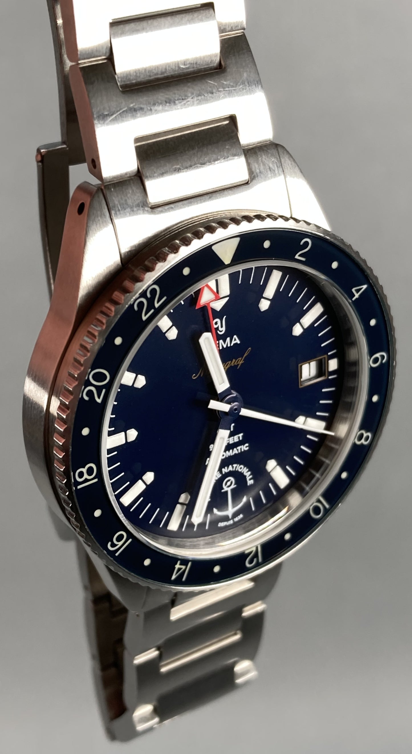 YEMA Navy Graf Marine Nationale Gent's Automatic Wristwatch