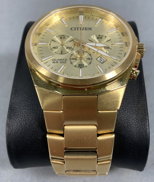 Citizen Chronograph 40mm Quartz Men's Watch - Gold & Beige (AN8172-53P)