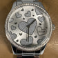 GUESS Women's U0699L1 Heart Inspired Silver-Tone Stainless-Steel Watch | 40mm