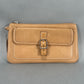 Brown Leather Coach Bleecker Wristlet Wallet
