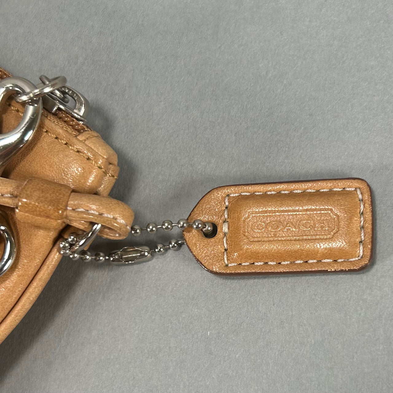 Brown Leather Coach Bleecker Wristlet Wallet