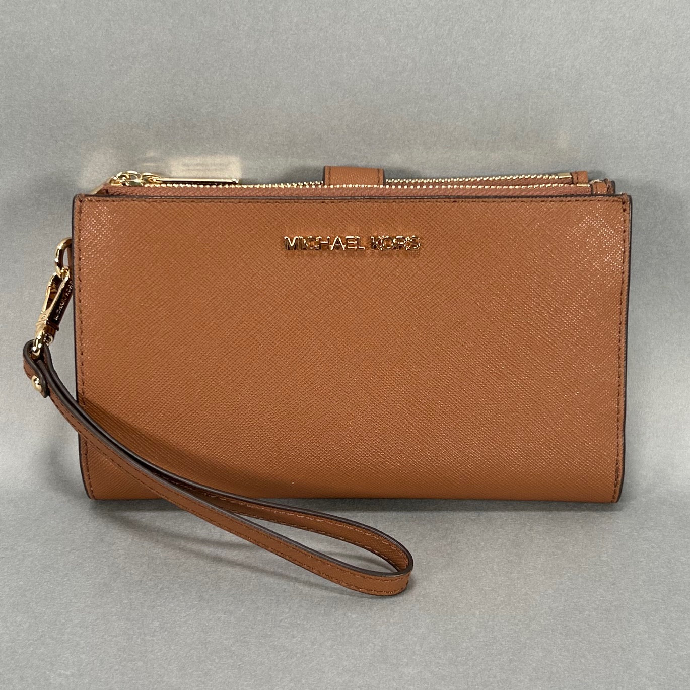 Michael Kors Brown Leather Smart Phone Wristlet Wallet