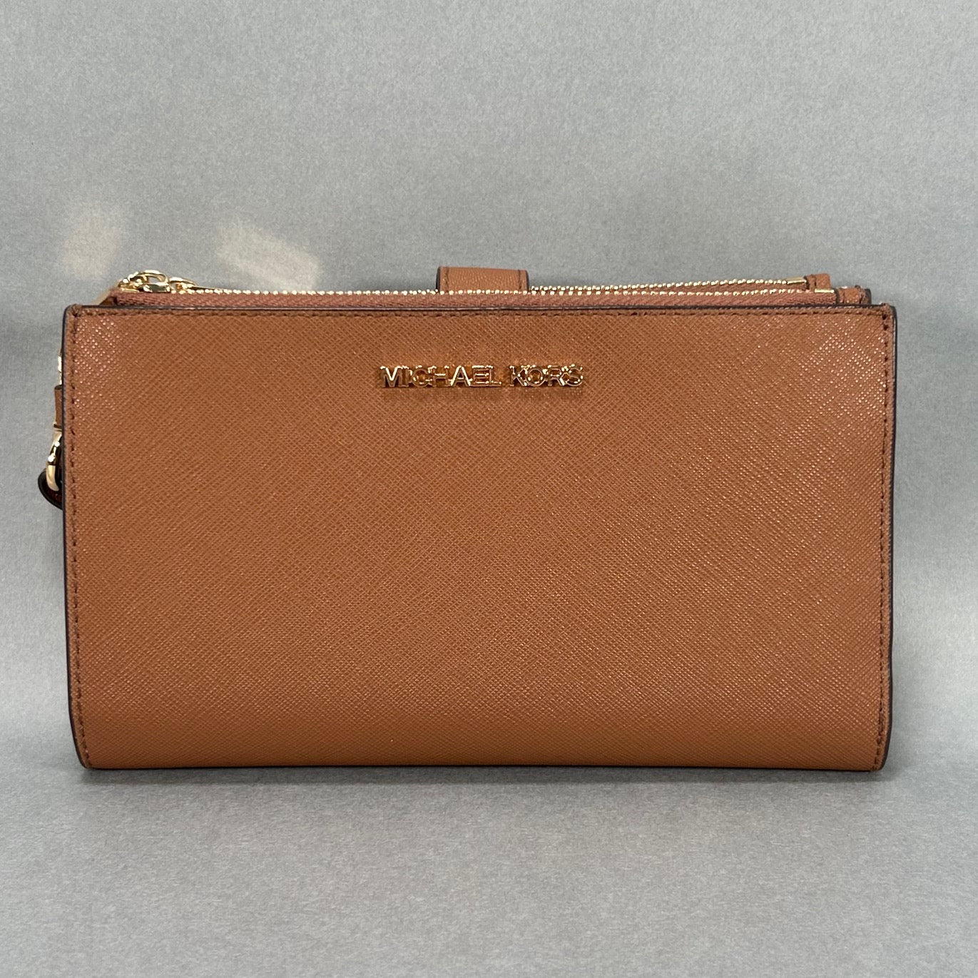 Michael Kors Brown Leather Smart Phone Wristlet Wallet