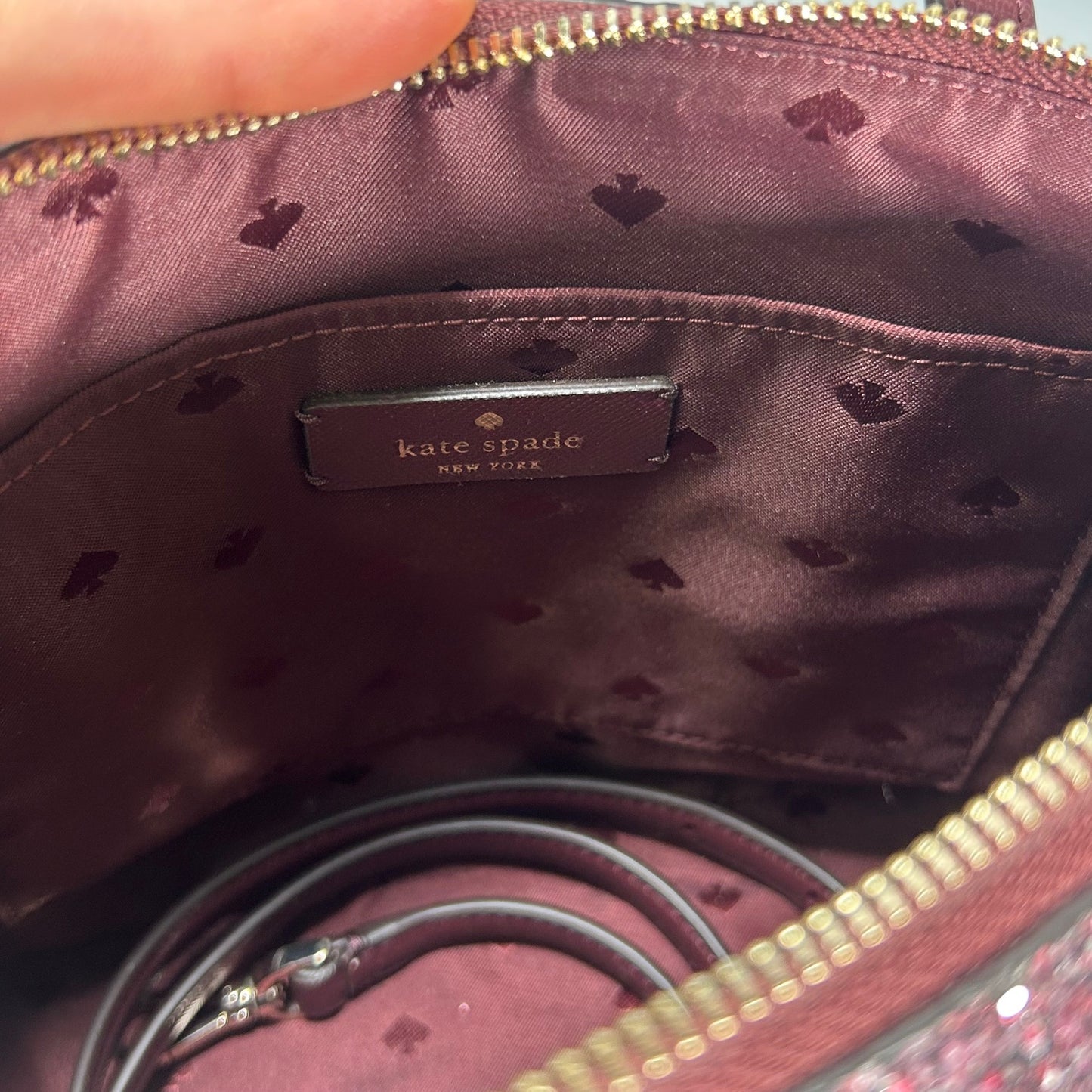 Kate Spade Cherrywood Flash Glitter Satchel