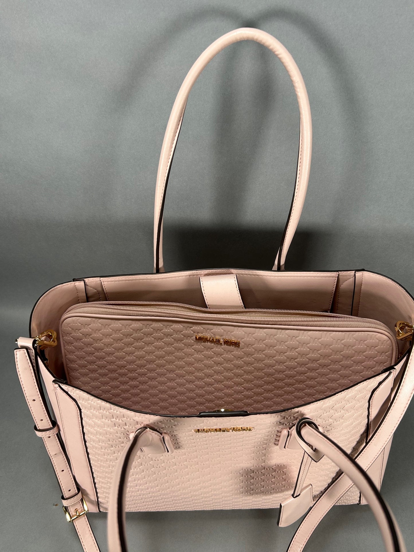 Michael Kors Pink Kali Quilted Tote Bag