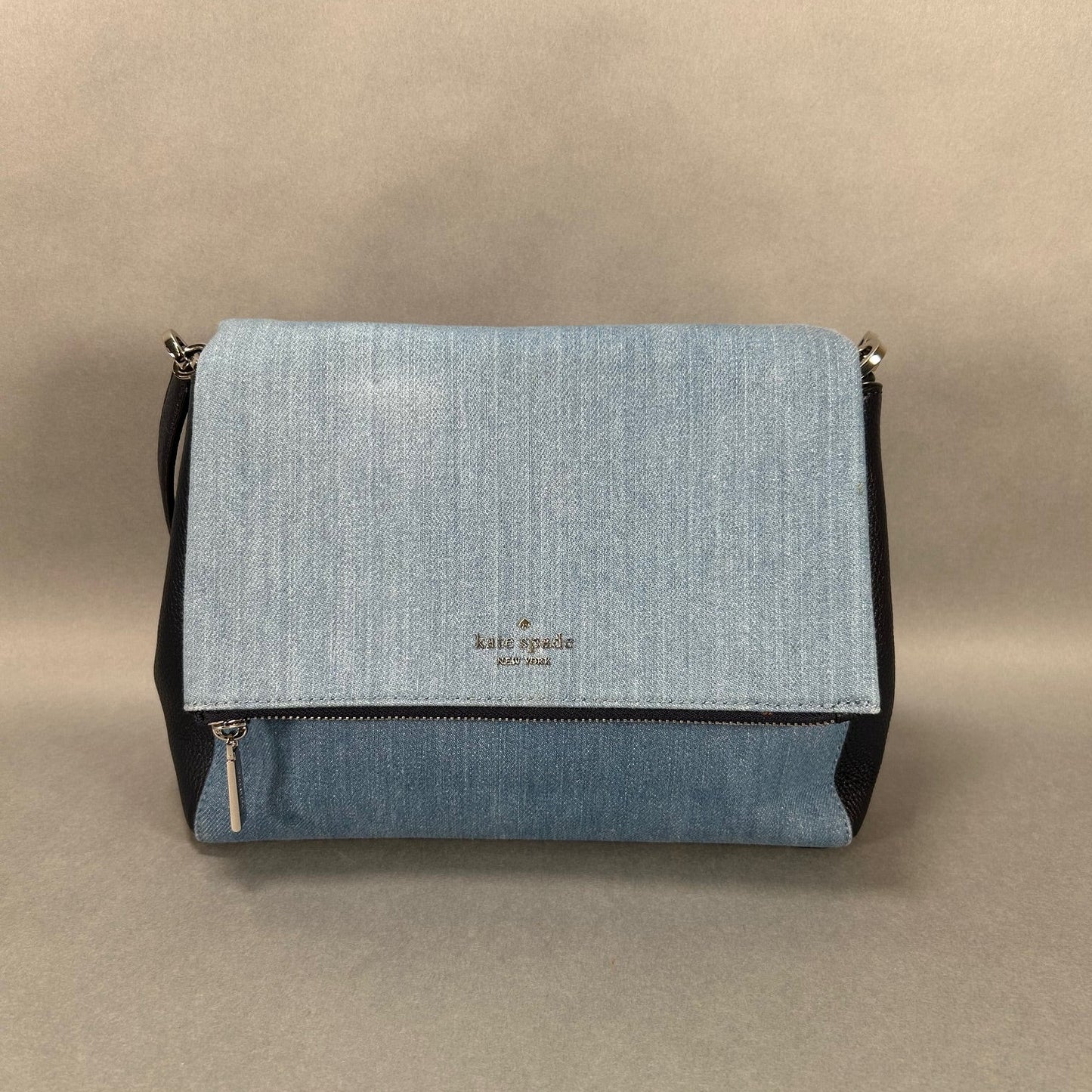 Kate Spade Leila Medium Flap Denim Shoulder Bag
