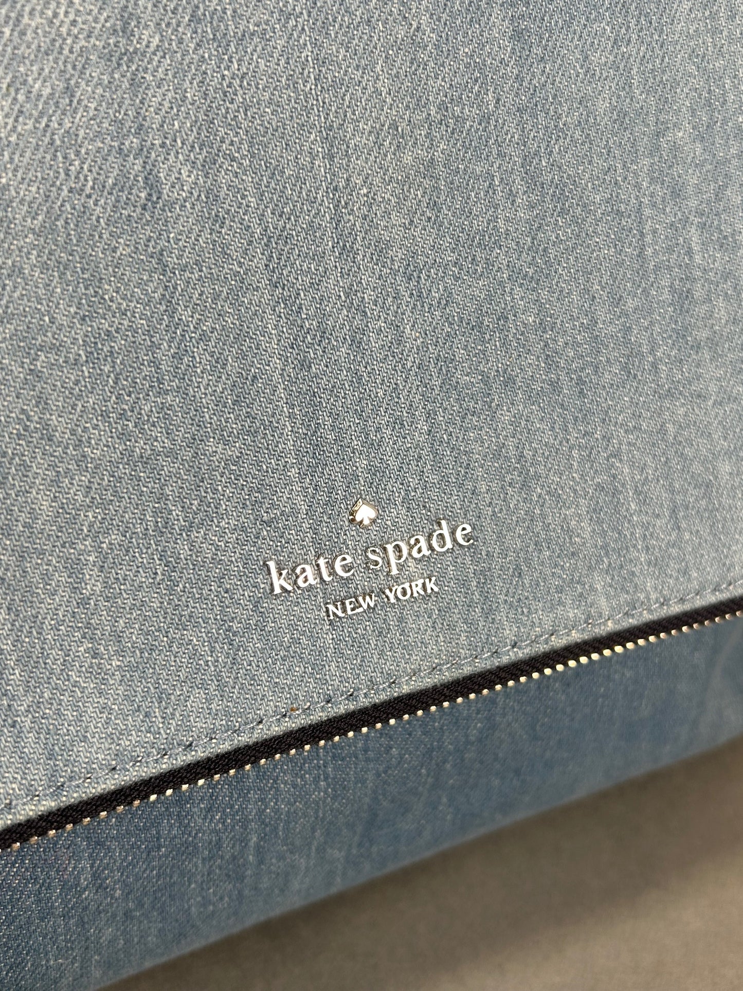 Kate Spade Leila Medium Flap Denim Shoulder Bag