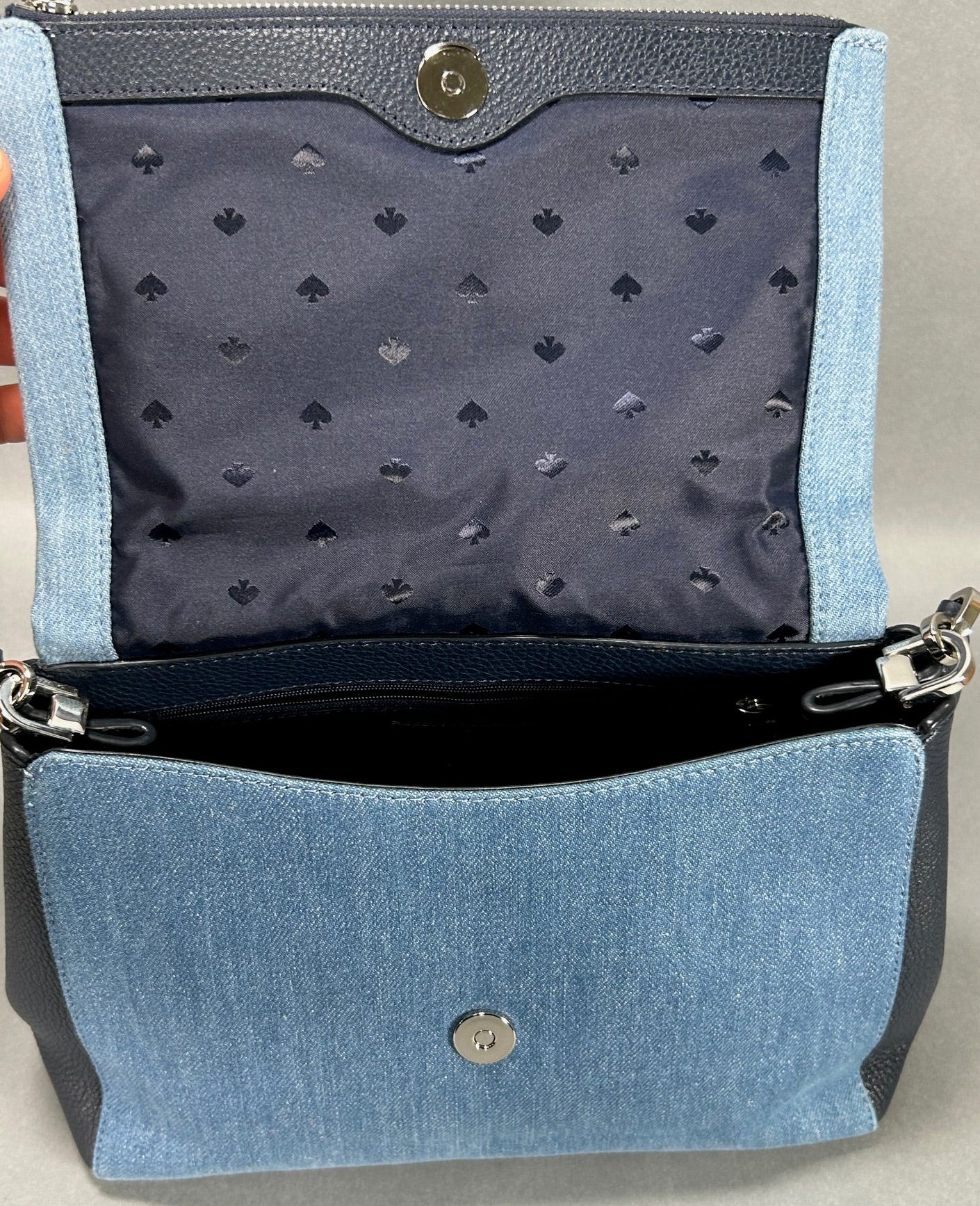 Kate Spade Leila Medium Flap Denim Shoulder Bag