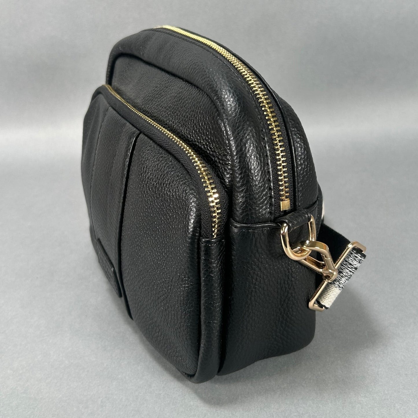 Black Pom Pom London Crossbody Bag