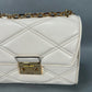 Michael Kors Serena Quilted Cream Hand Bag