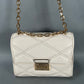 Michael Kors Serena Quilted Cream Hand Bag