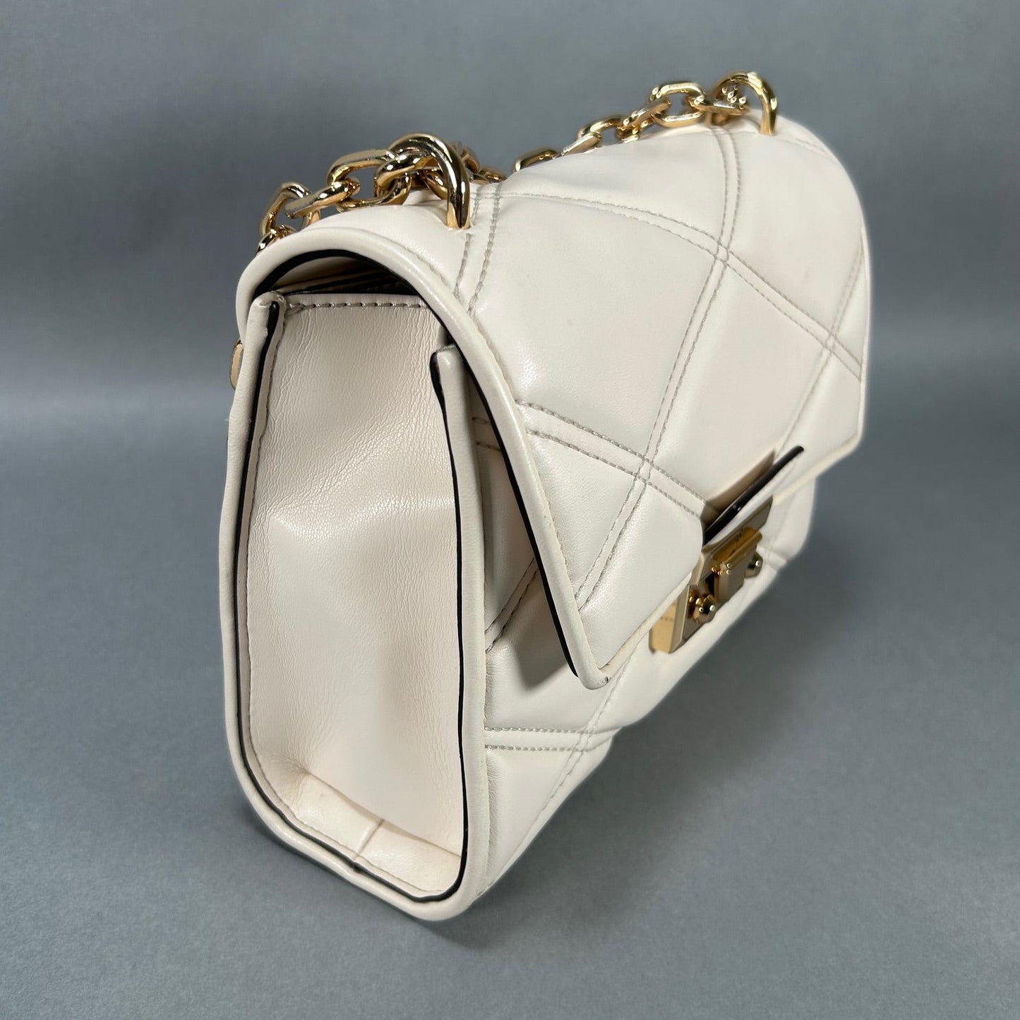 Michael Kors Serena Quilted Cream Hand Bag