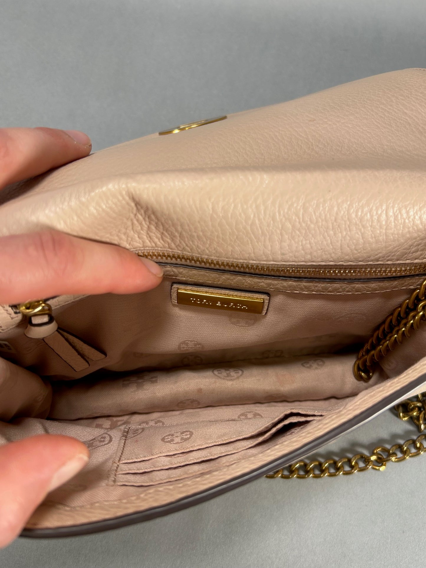 Pink Tory Burch Chain Hand Bag
