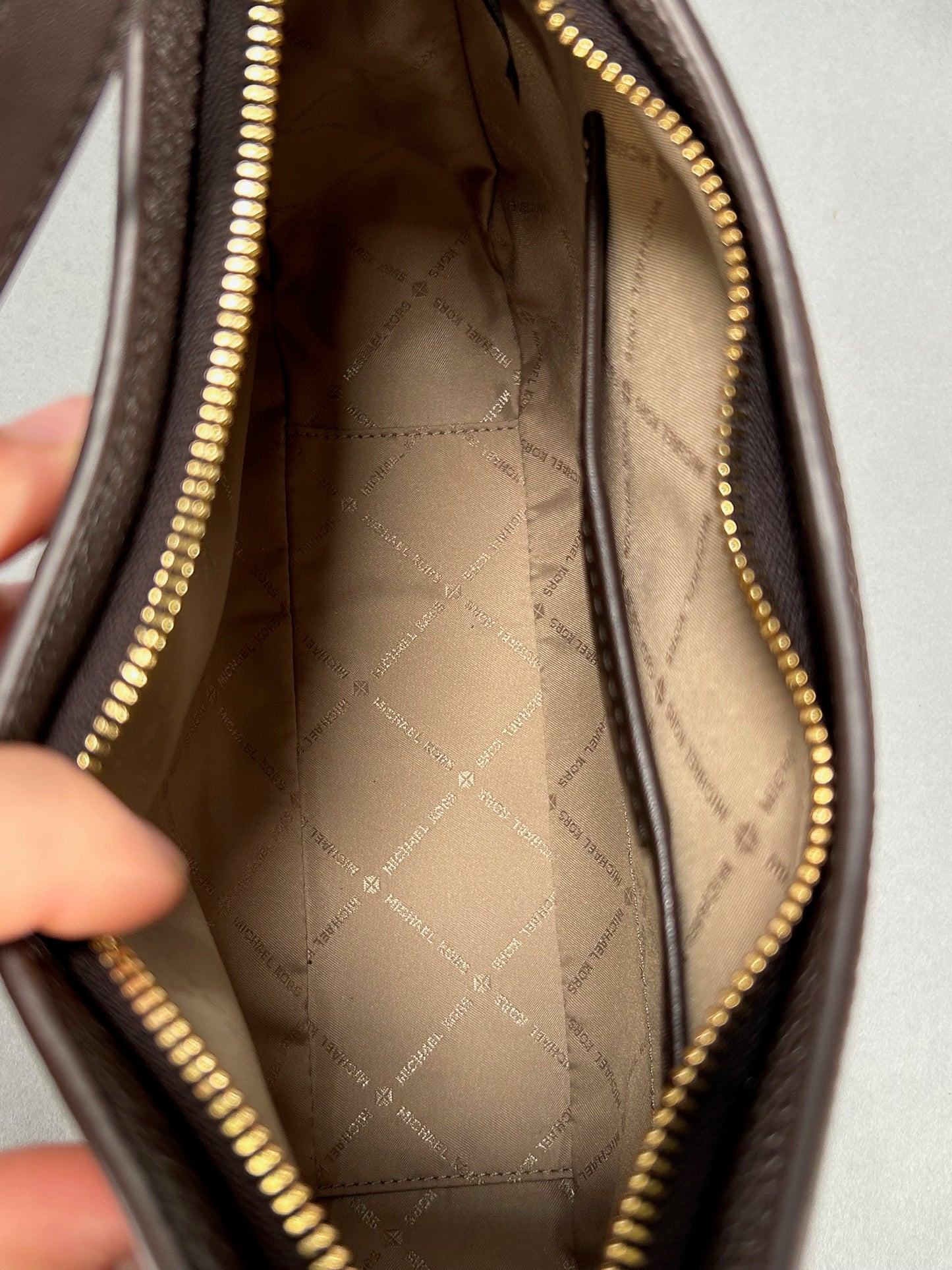 Michael Kors Brown Kensington Large Crossbody Bag