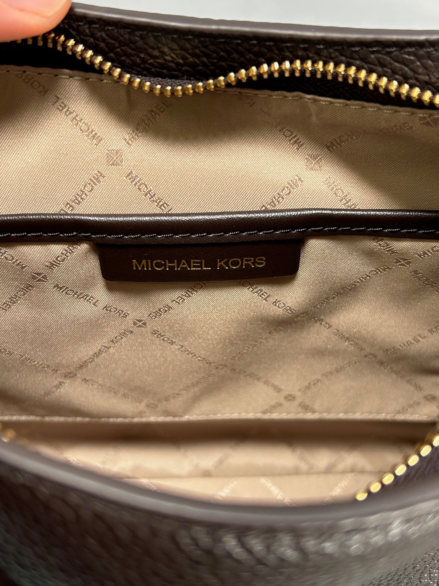 Michael Kors Brown Kensington Large Crossbody Bag