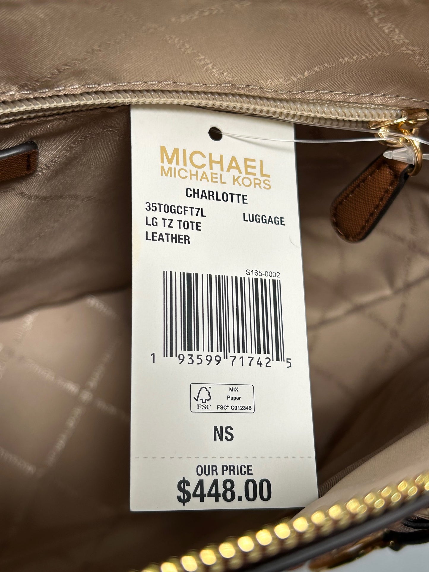 Michael Kors Brown Charlotte Tote Bag