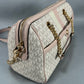 Michael Kors Blaire Pink Striped Medium Hand Bag