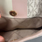 Michael Kors Blaire Pink Striped Medium Hand Bag