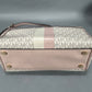 Michael Kors Blaire Pink Striped Medium Hand Bag