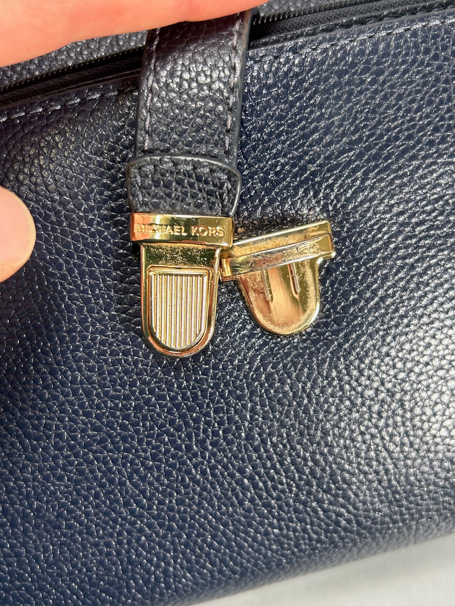 Michael Kors Hammered Leather Mercer Crossbody Bag