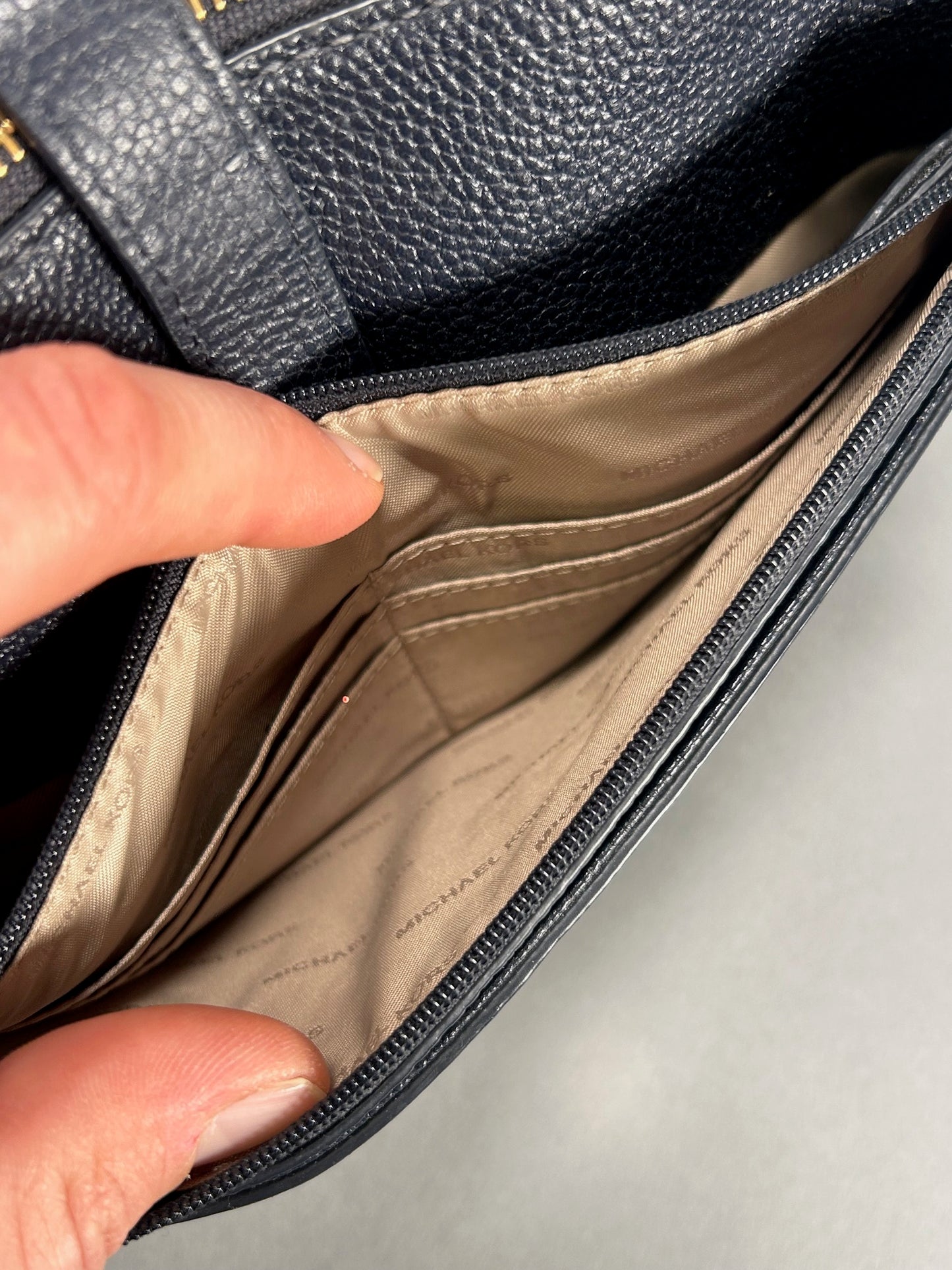 Michael Kors Hammered Leather Mercer Crossbody Bag