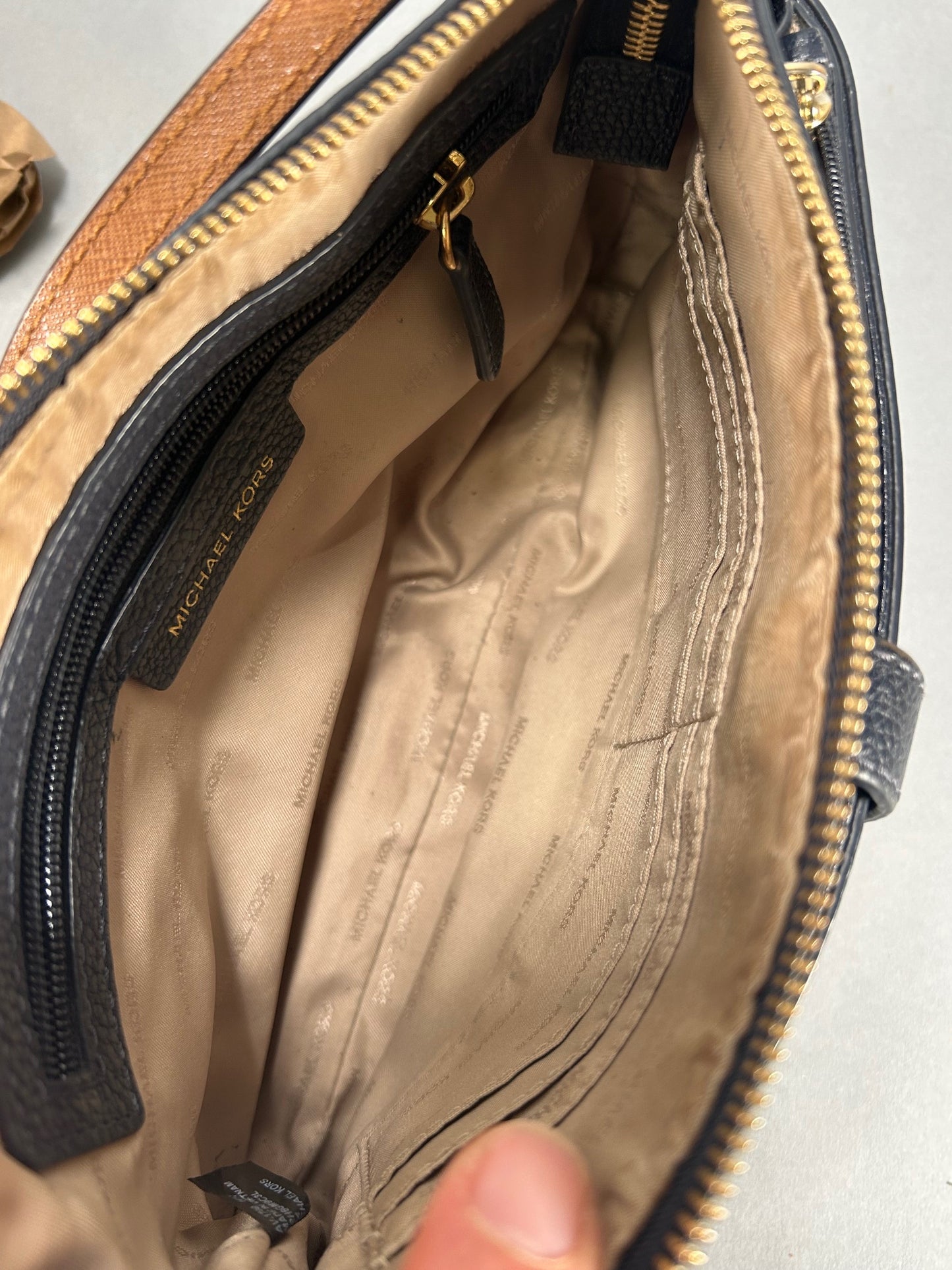 Michael Kors Hammered Leather Mercer Crossbody Bag