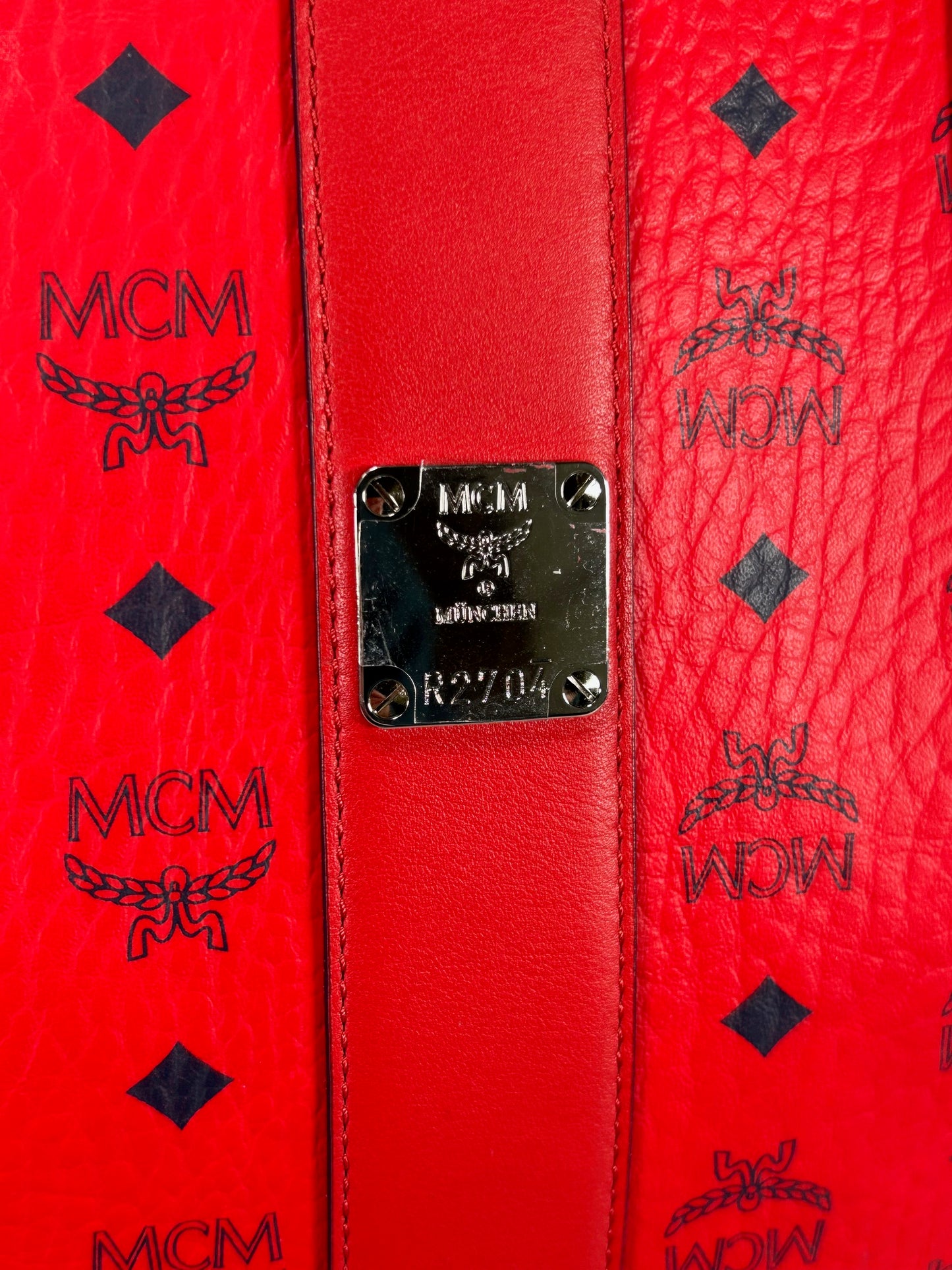 MCM Visetos Medium Liz Reversible Shopper Tote Bag W/ Pouch