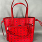 MCM Visetos Medium Liz Reversible Shopper Tote Bag W/ Pouch