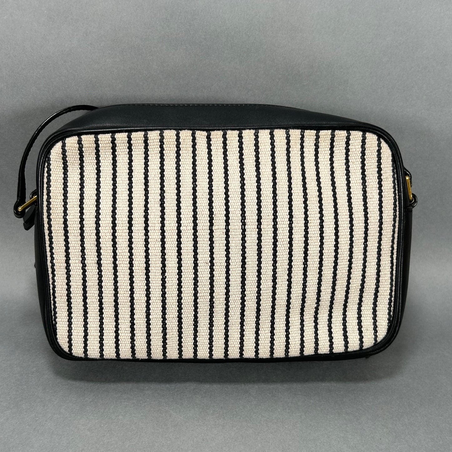 YSL Canvas Calfskin Monogram Lou Camera Striped Messenger Bag