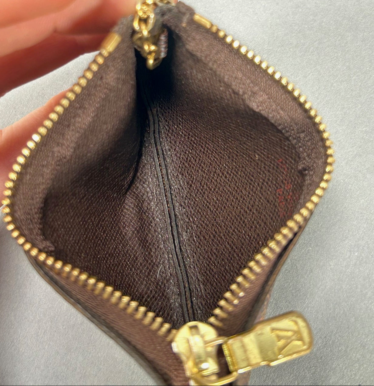 Louis Vuitton Damier Ebene Pochette Mini - Brown