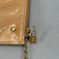 Louis Vuitton Beige Noisette Monogram Vernis Key Pouch Pochette Cles