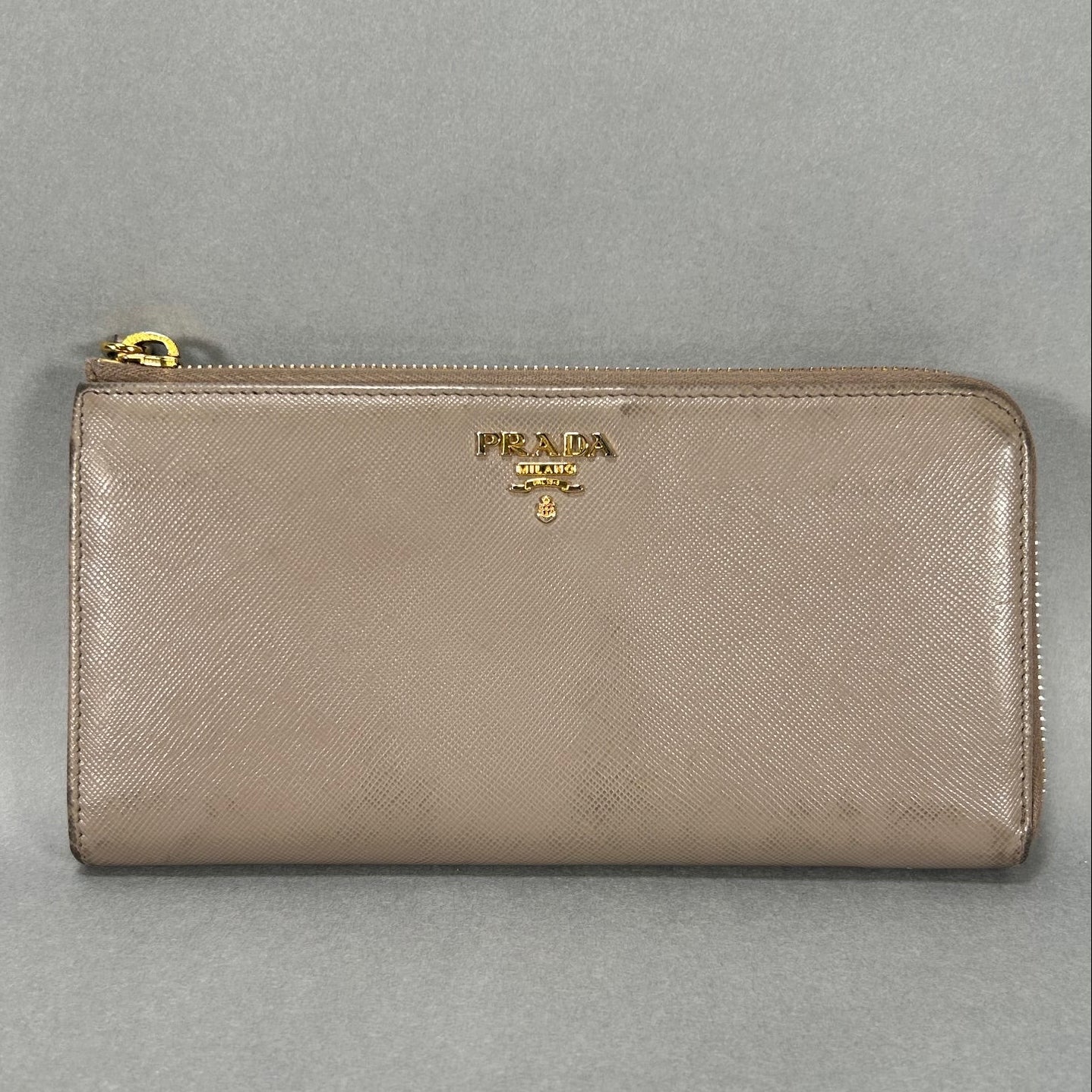 Prada Large Saffiano Leather Wallet - Clay