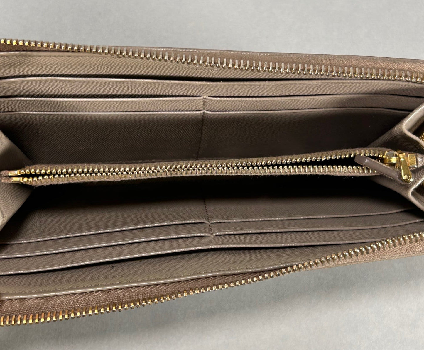 Prada Large Saffiano Leather Wallet - Clay