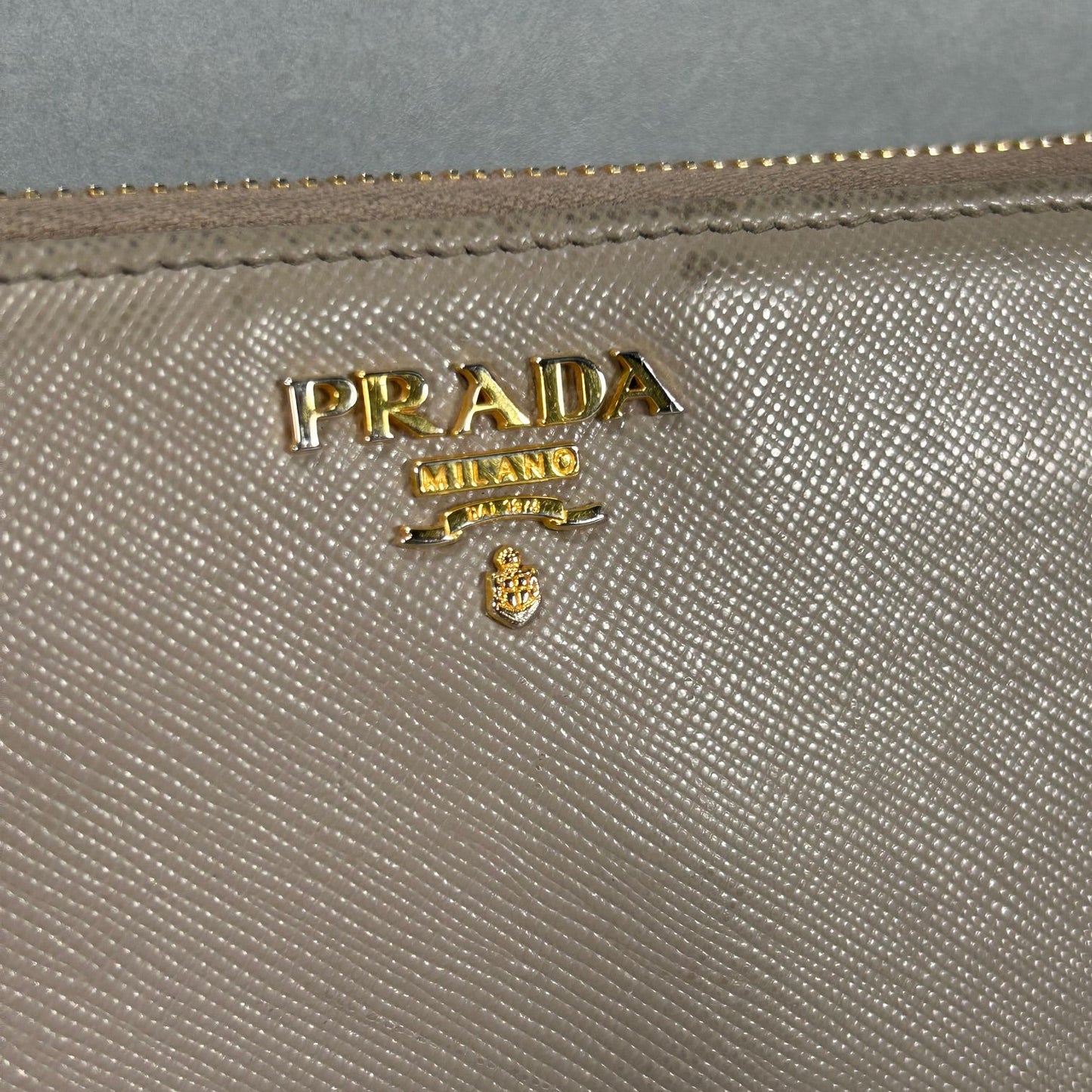 Prada Large Saffiano Leather Wallet - Clay