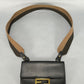 Black Calfskin Mini Flat Baguette with Strap