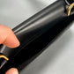 Black Calfskin Mini Flat Baguette with Strap