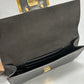 Black Calfskin Mini Flat Baguette with Strap