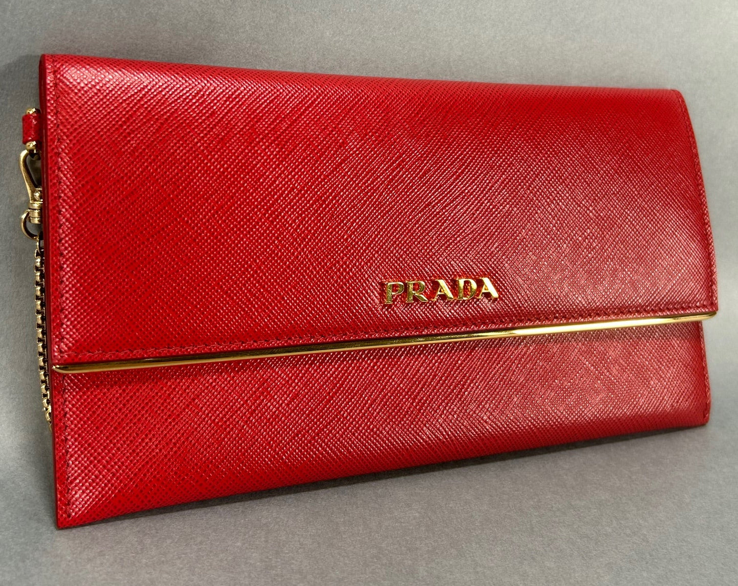 Prada Saffiano Wallet - Red
