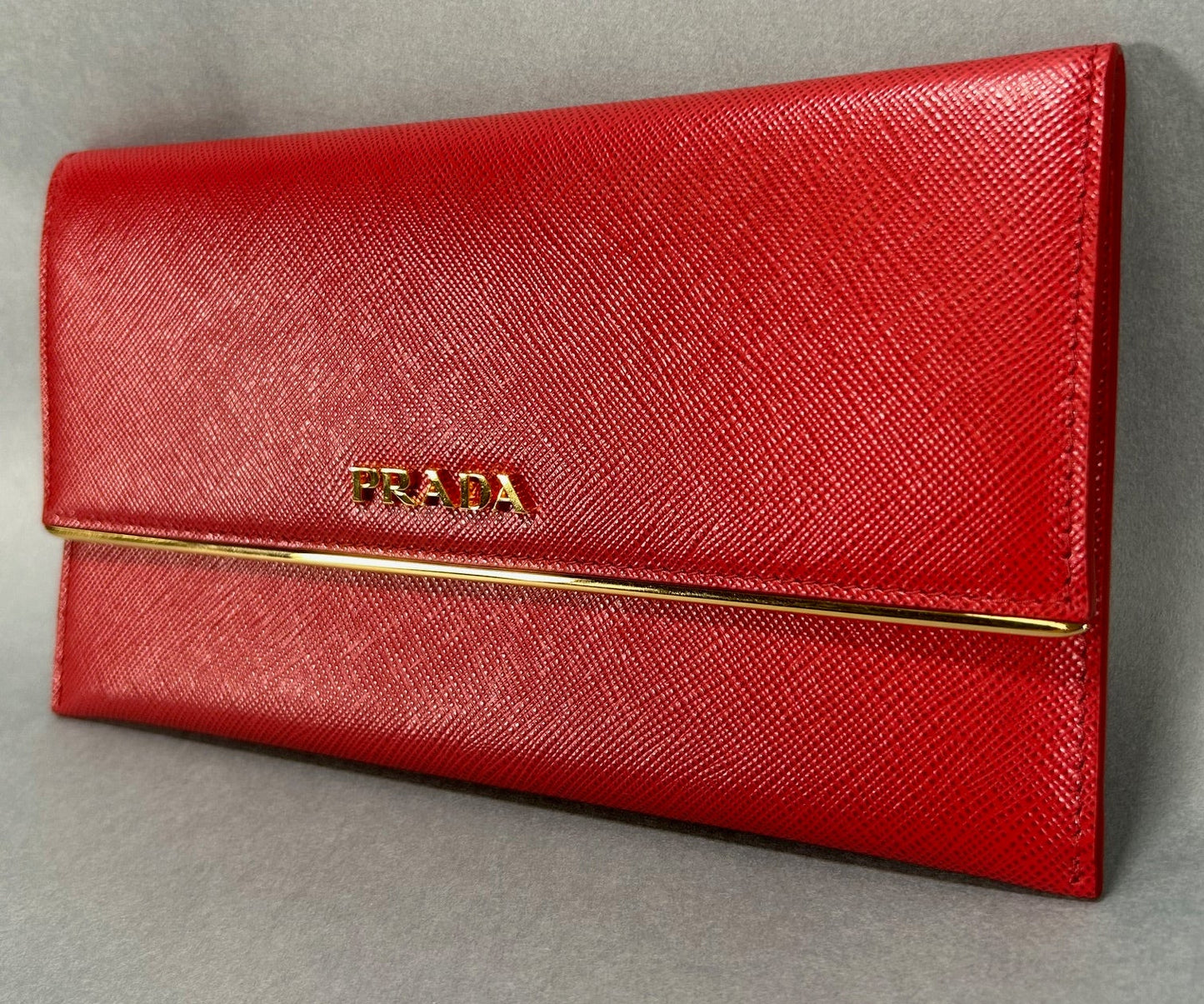 Prada Saffiano Wallet - Red