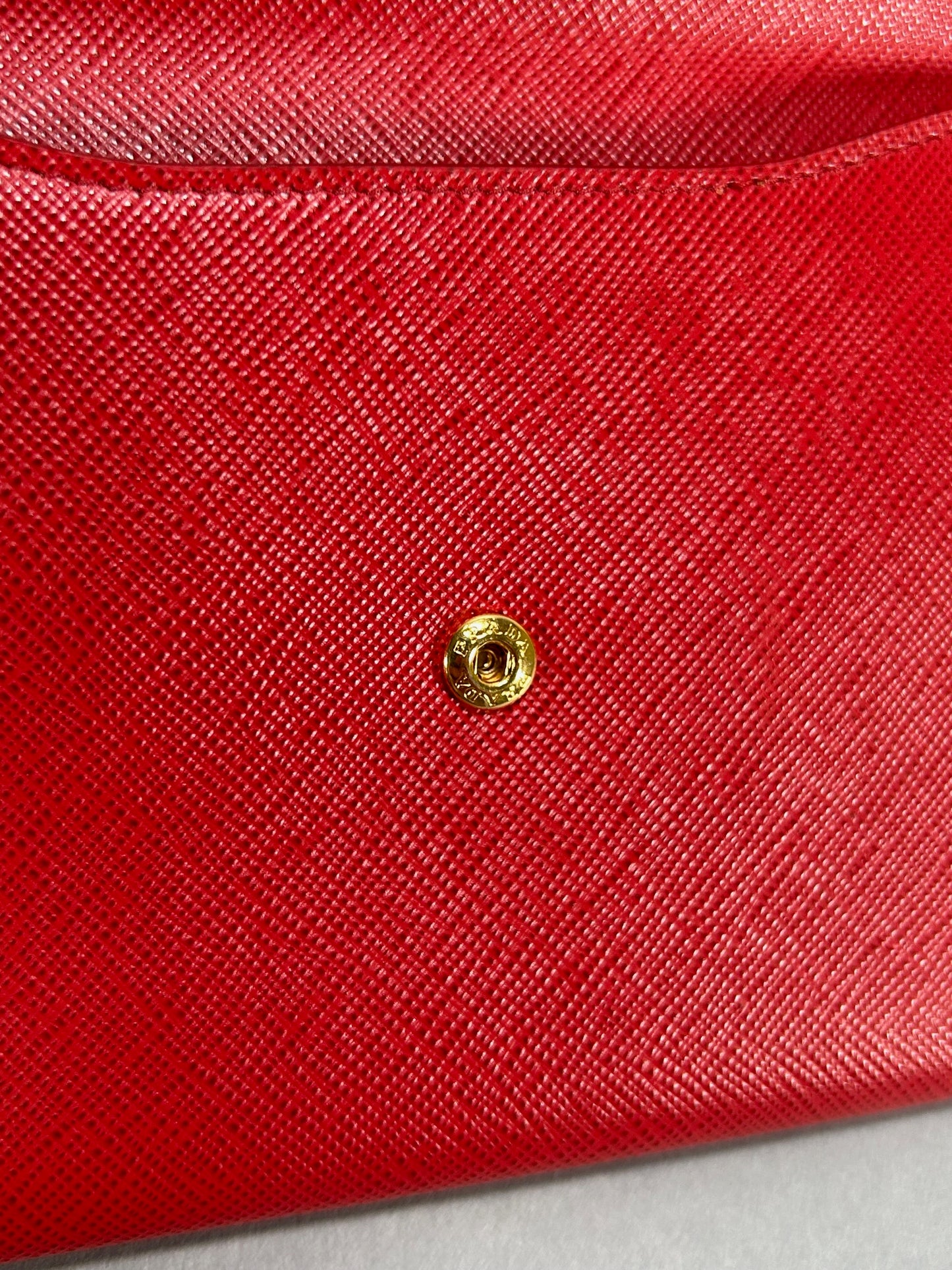 Prada Saffiano Wallet - Red